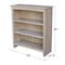 International Concepts Shaker Bookcase, 36"H, Washed Gray Taupe SH09-3223A - alternate 3